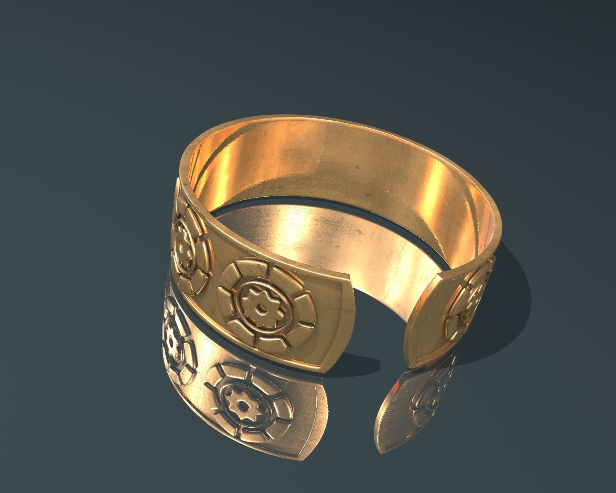  Ancient   Bracelet STL jewelry  3D print model_6