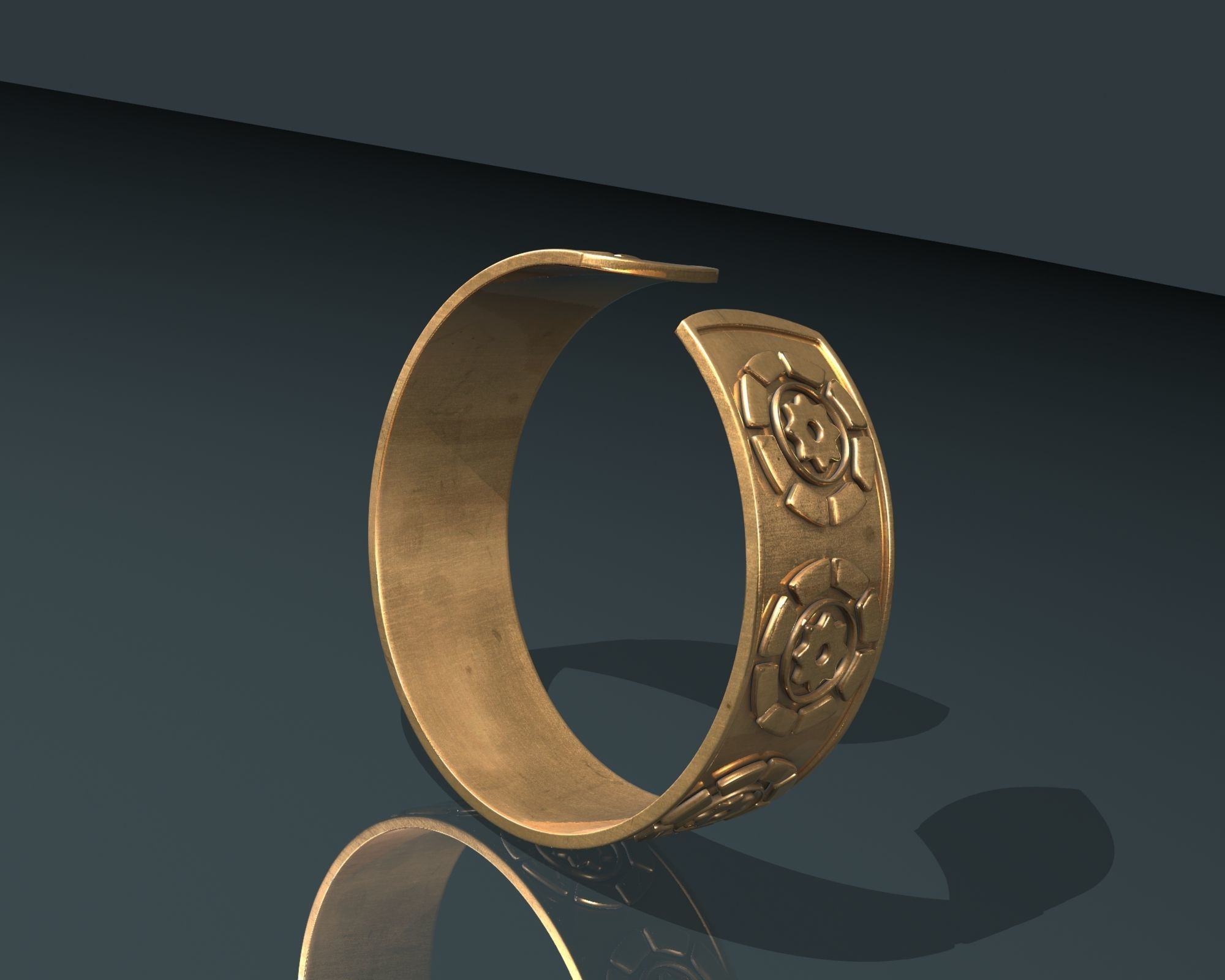  Ancient   Bracelet STL jewelry  3D print model_9