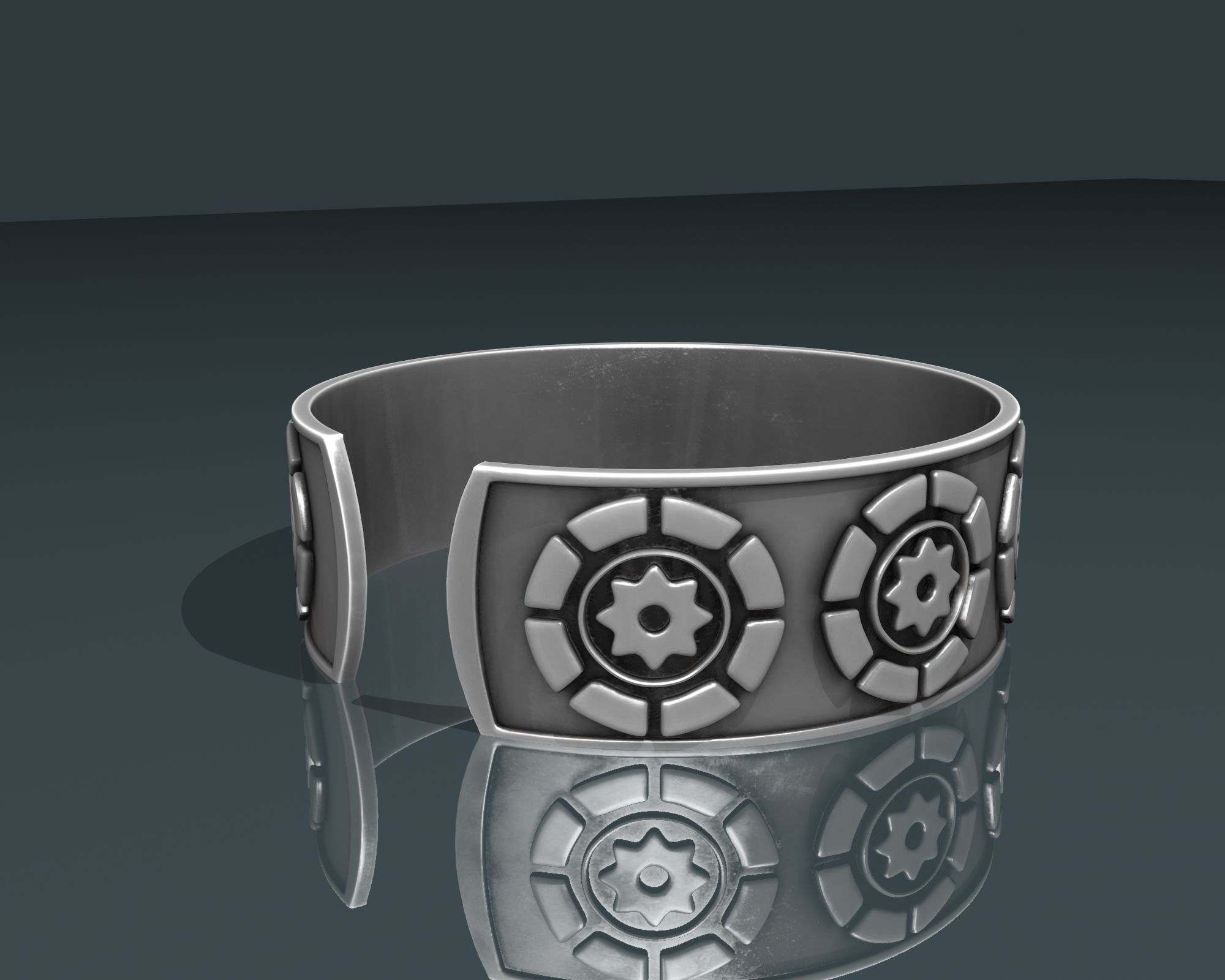 Ancient   Bracelet STL jewelry  3D print model_4