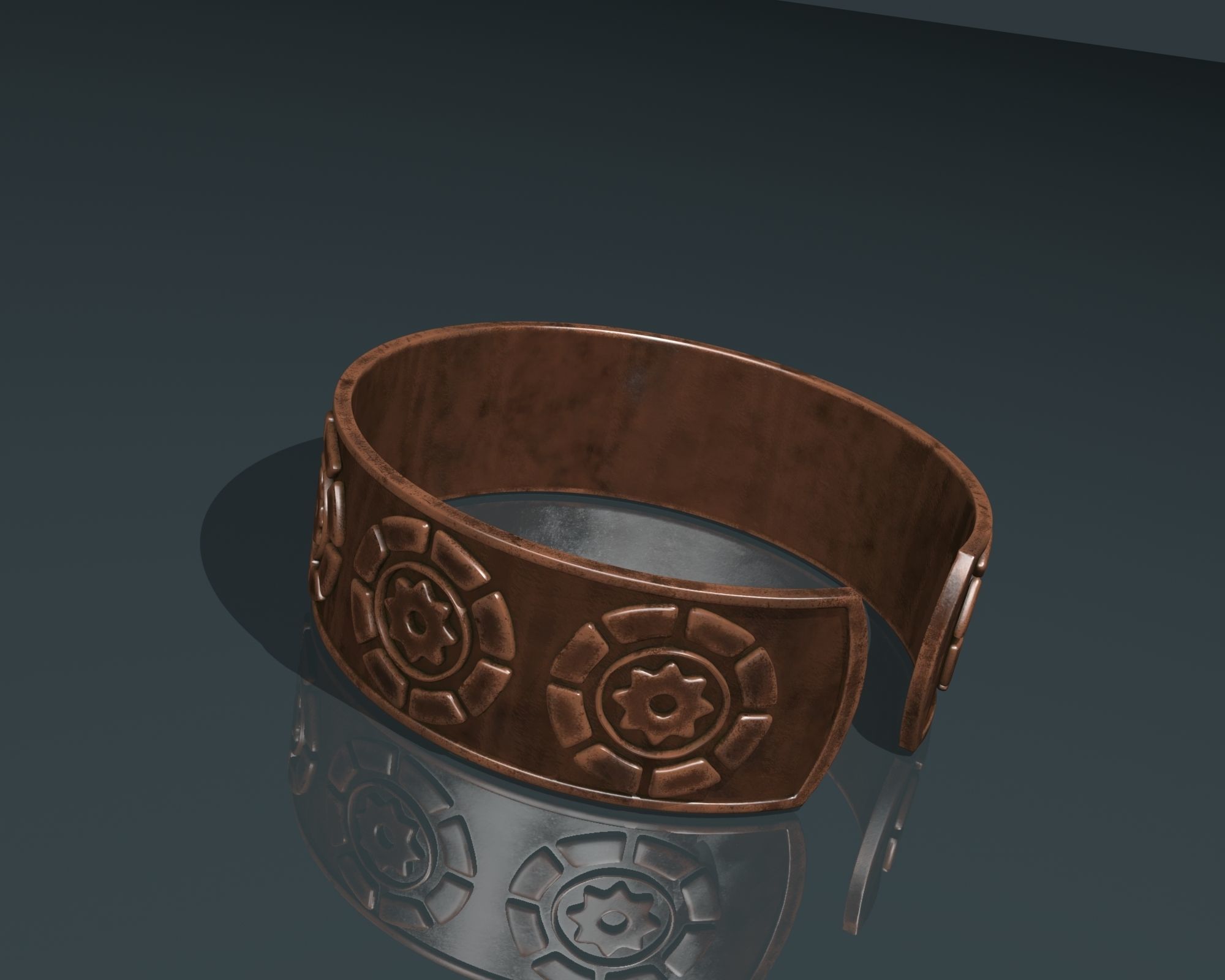  Ancient   Bracelet STL jewelry  3D print model_14