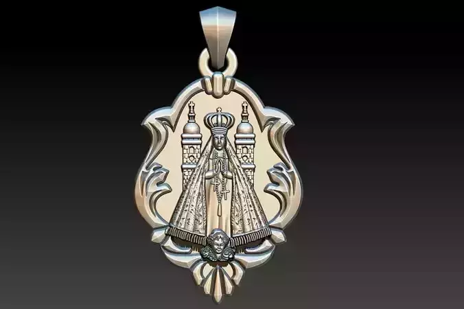 Aparecida pendant with ornate design