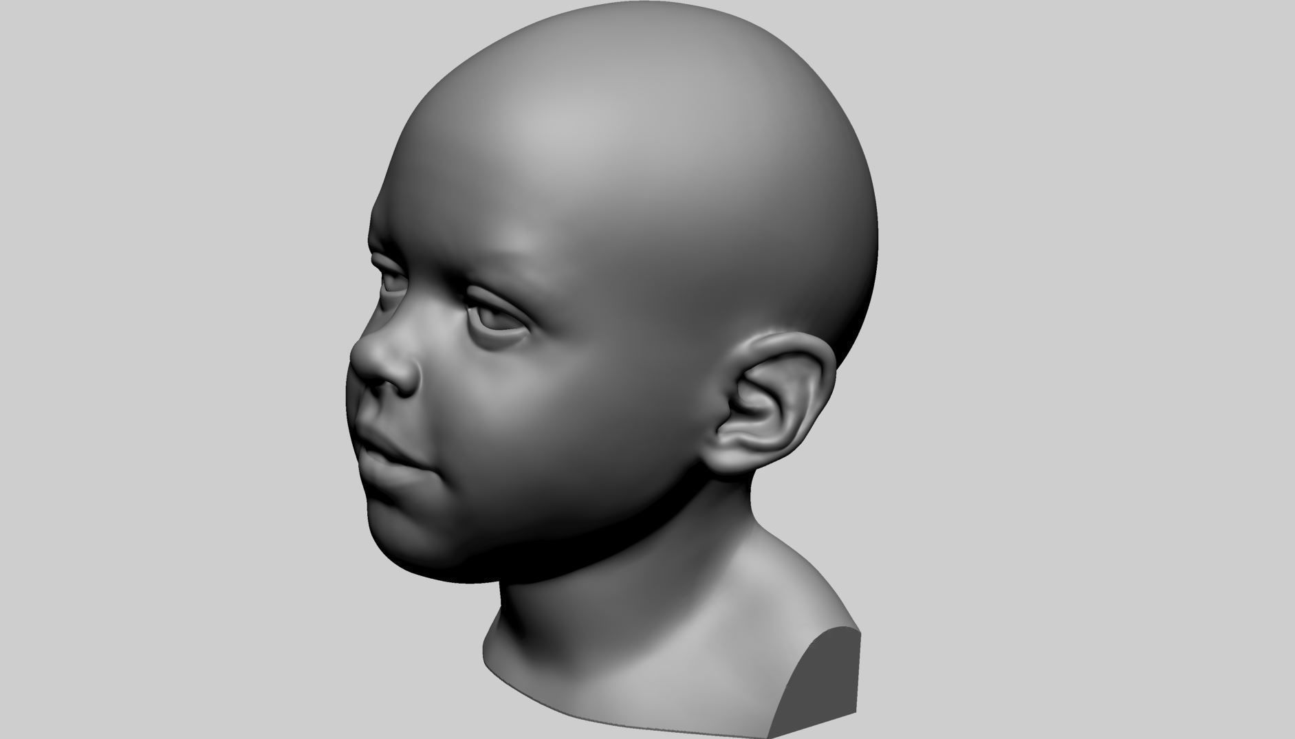 Baby Head Printable 3D print model_6