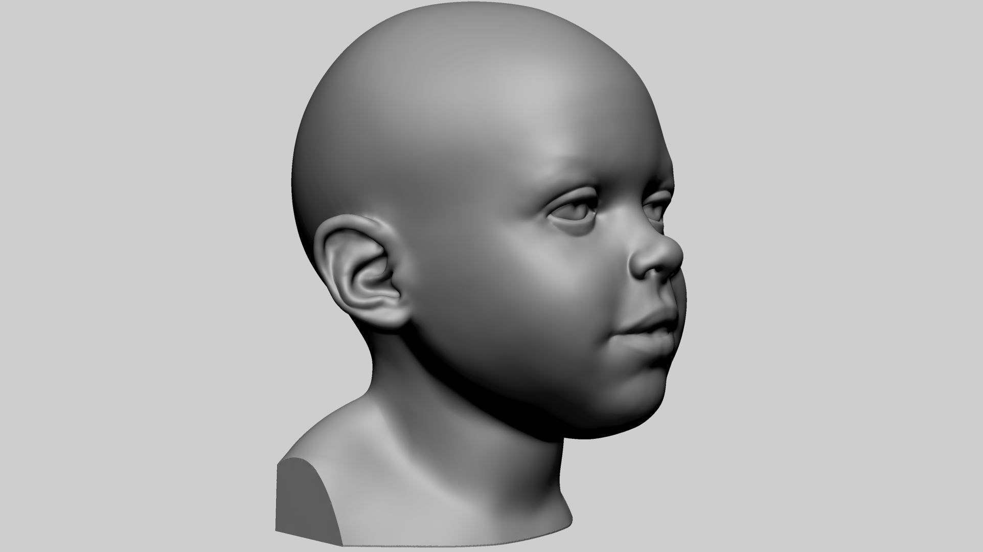 Baby Head Printable 3D print model_1
