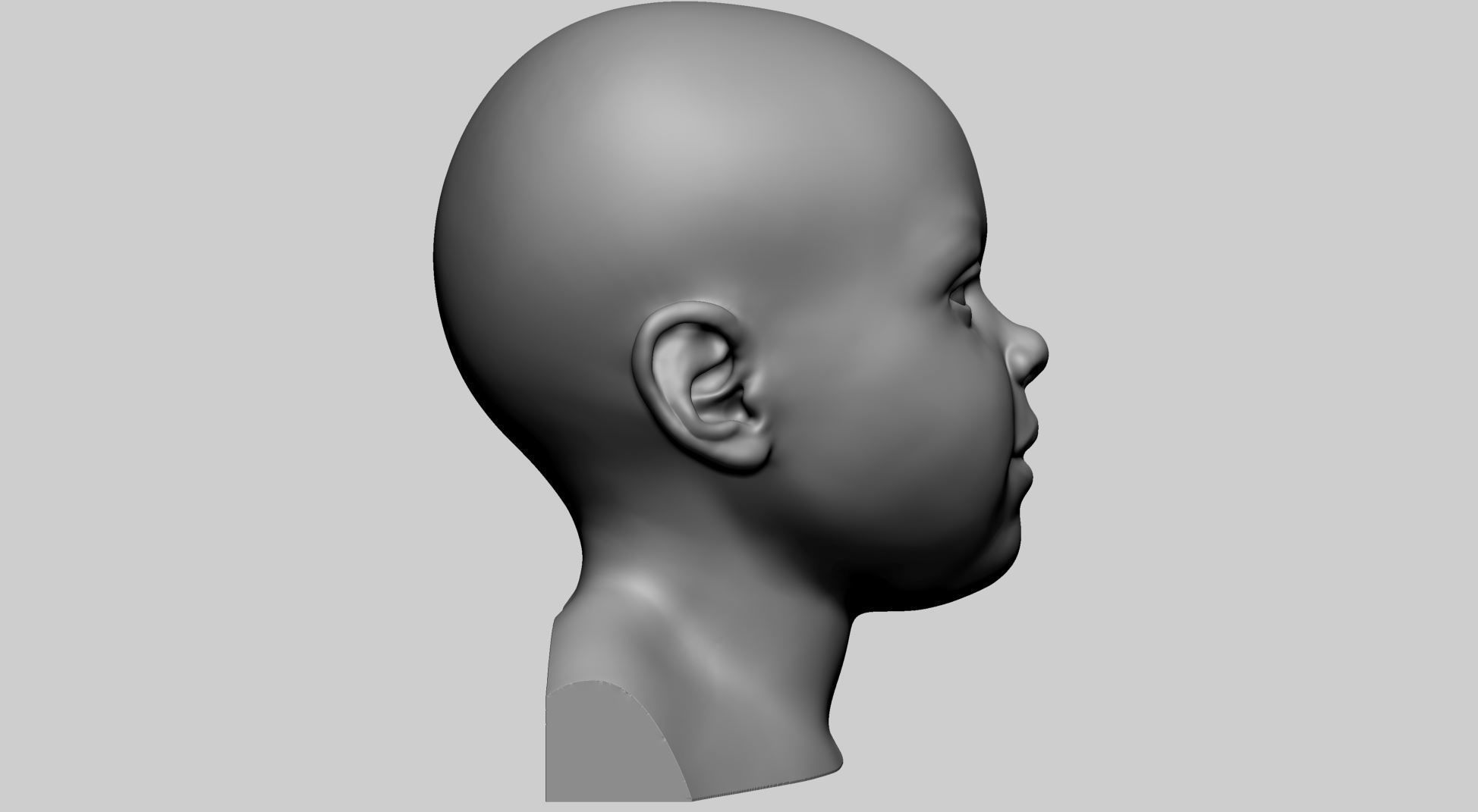 Baby Head Printable 3D print model_2