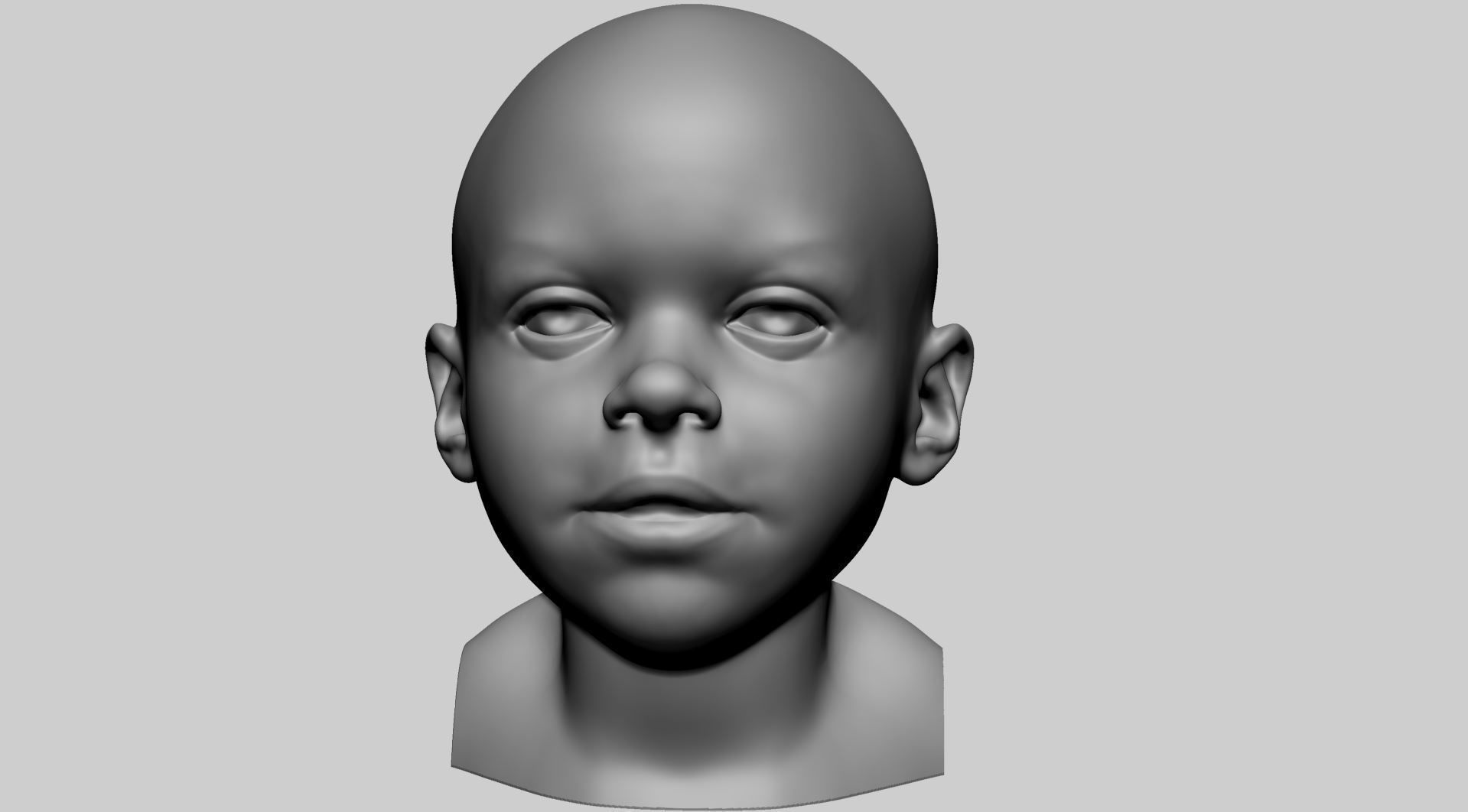 Baby Head Printable 3D print model_7