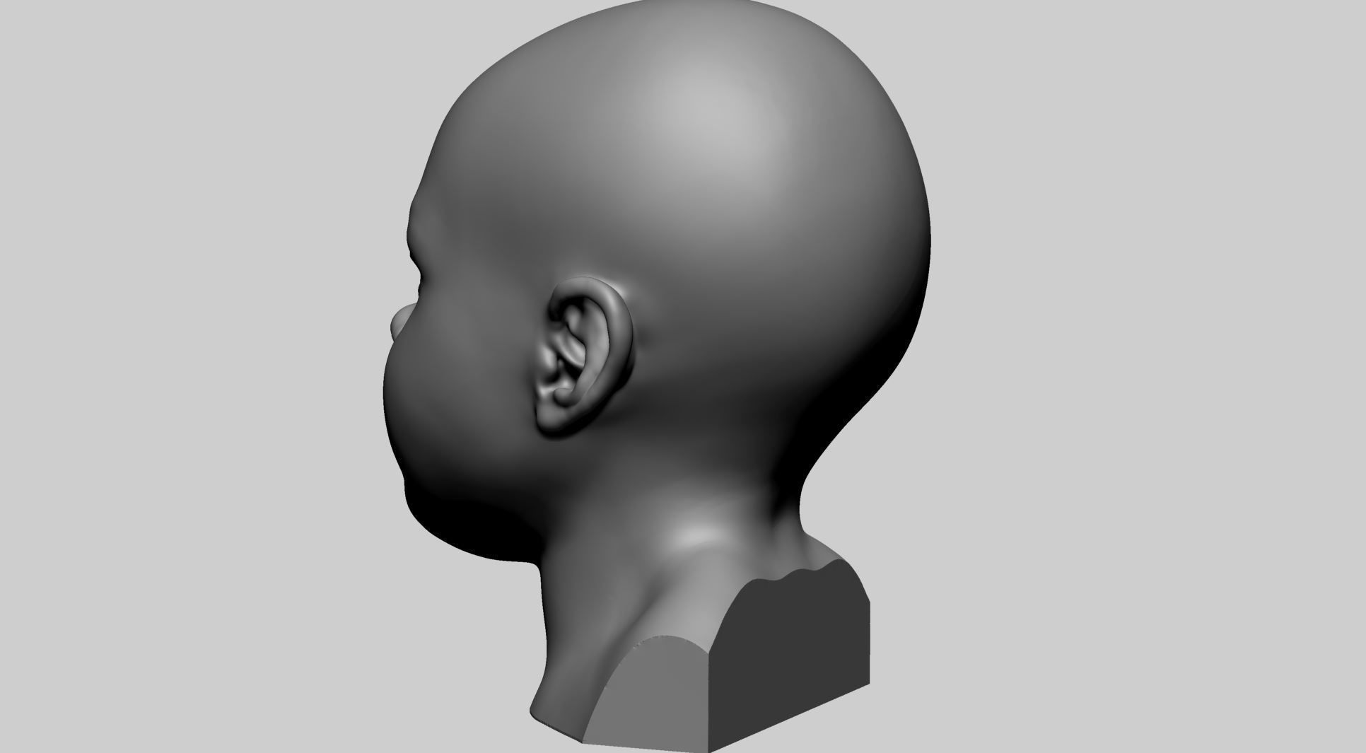 Baby Head Printable 3D print model_5
