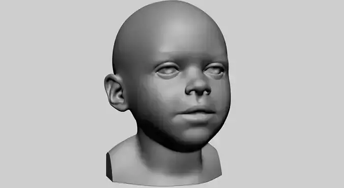 Baby Head Printable 3D print model
