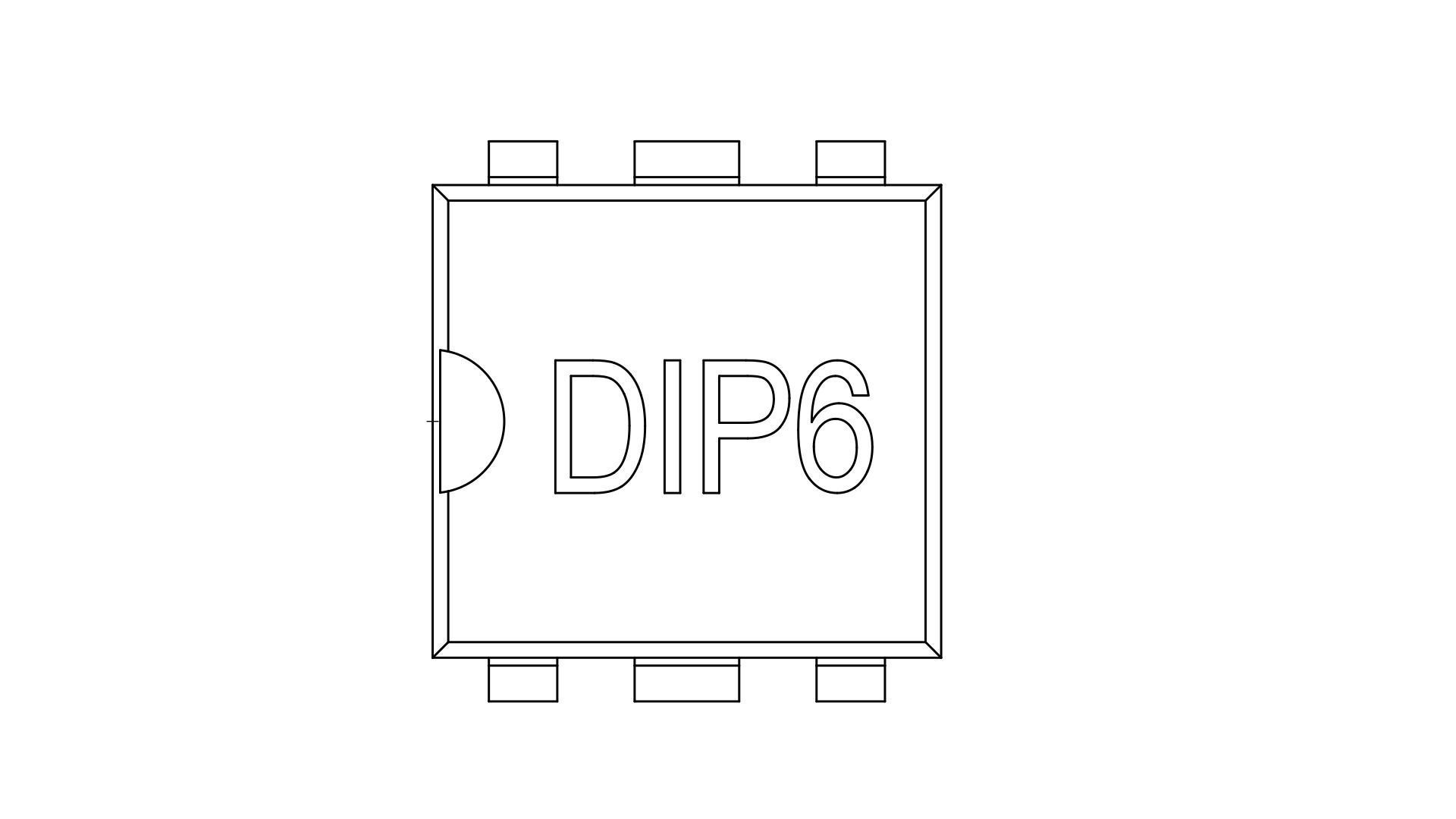 DIP6 IC case 3D model_4