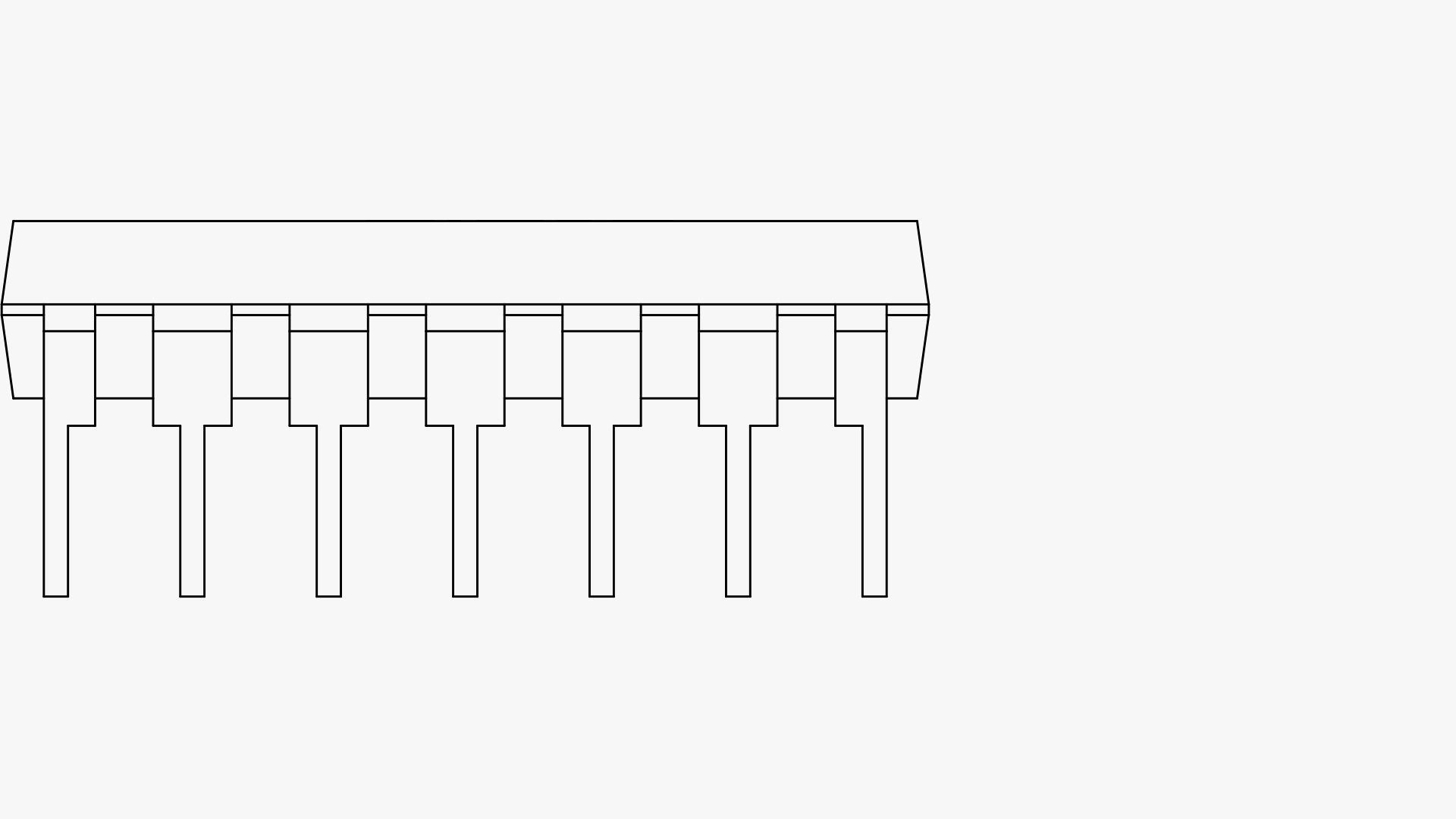 DIP14 IC case 3D model_3