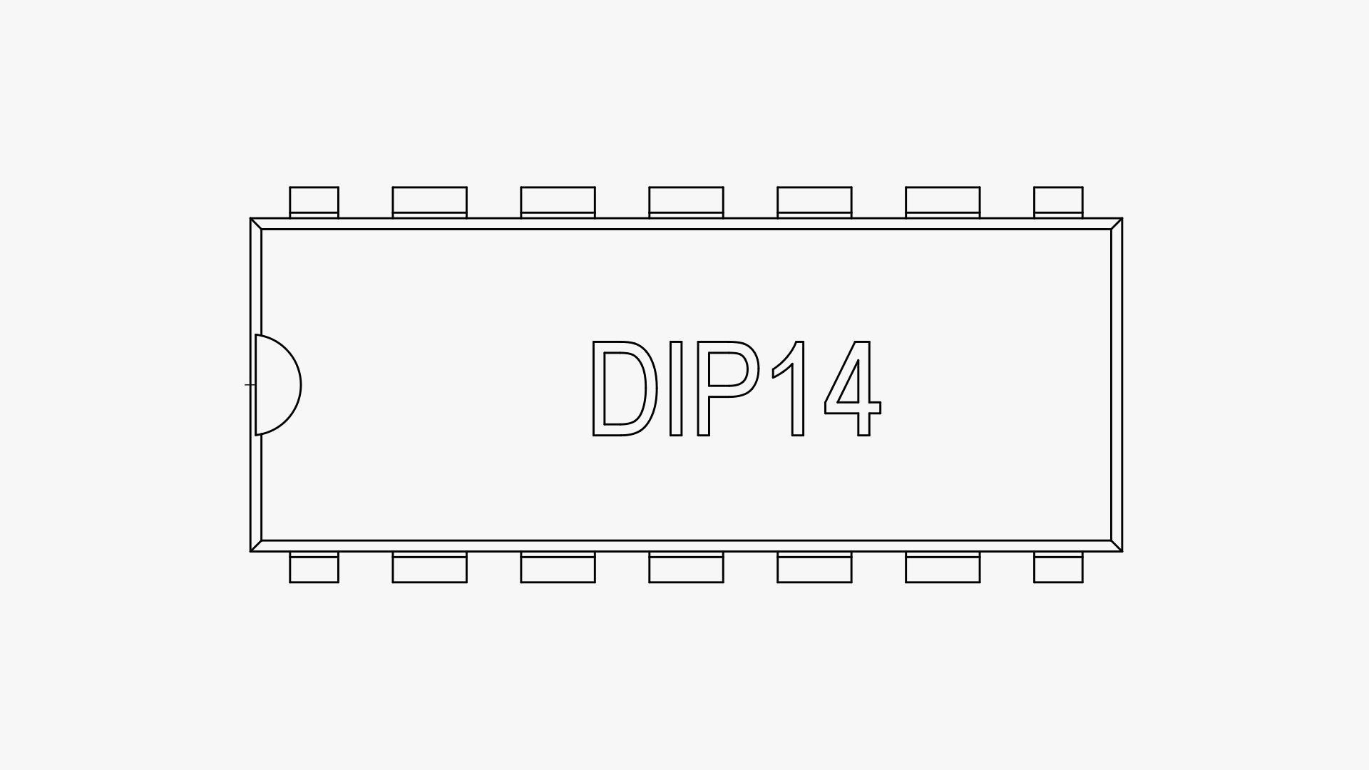 DIP14 IC case 3D model | CGTrader