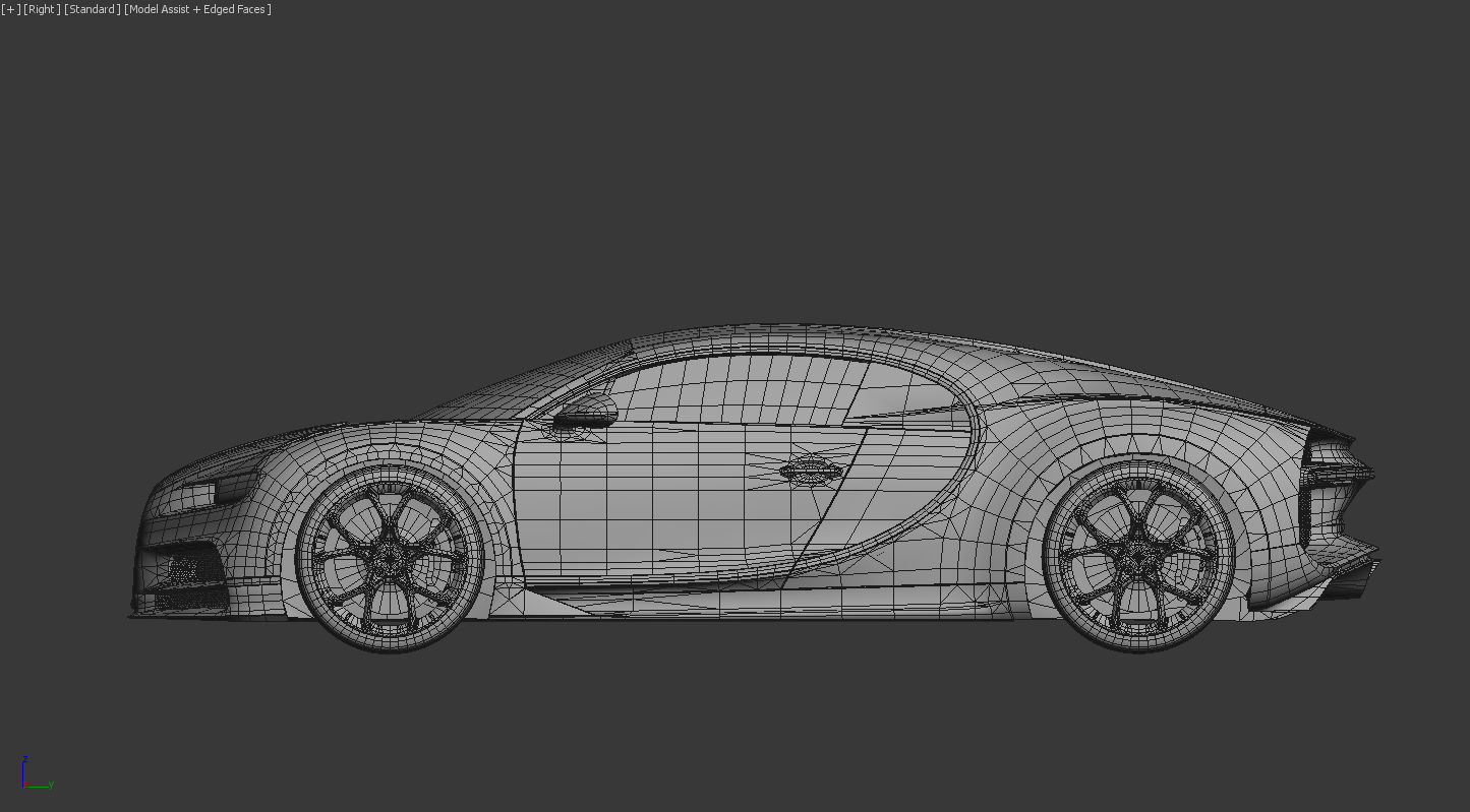 Bugatti Chiron Low-poly 3D model_15