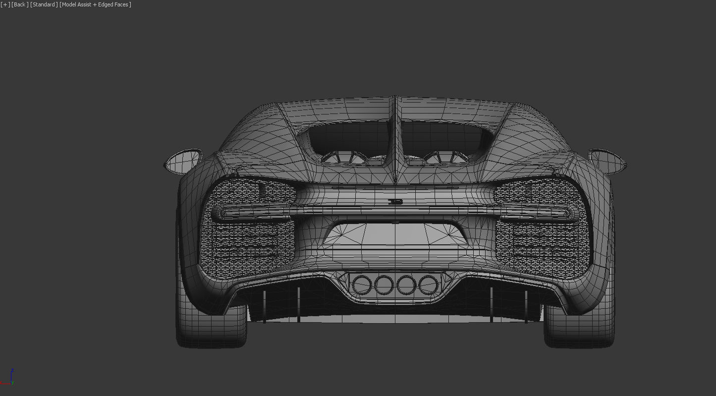 Bugatti Chiron Low-poly 3D model_13
