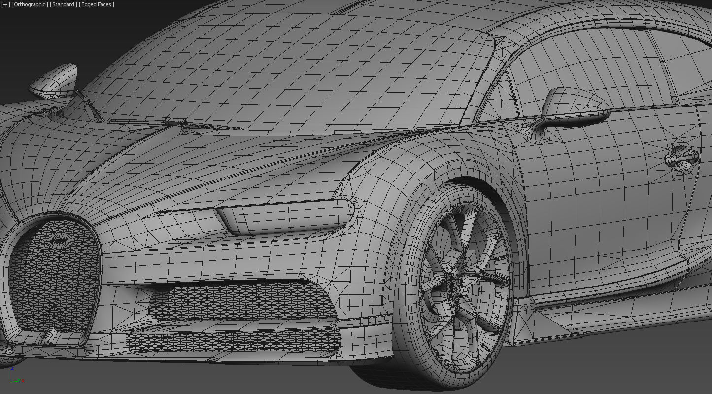 Bugatti Chiron Low-poly 3D model_12