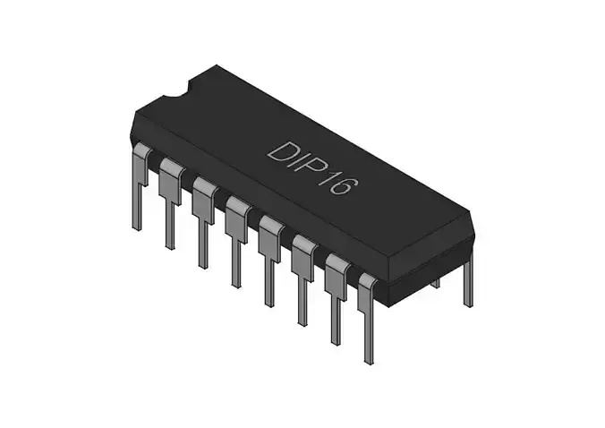 DIP16 IC case 3D model