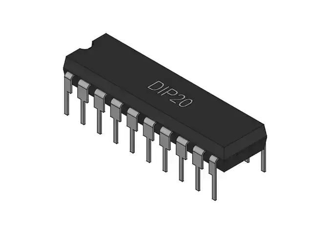 DIP20 IC case 3D model