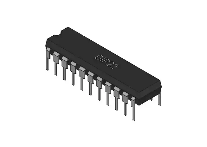 DIP22 IC case 3D model