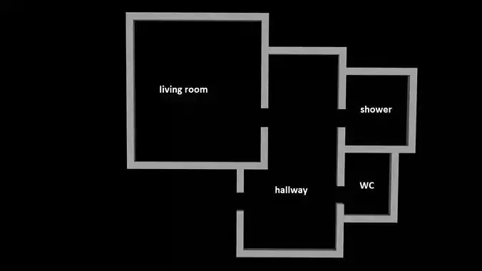 House model for future modeling yourself Low-poly 3D model