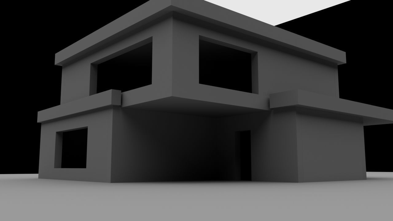 House model for future modeling yourself Low-poly 3D model_3