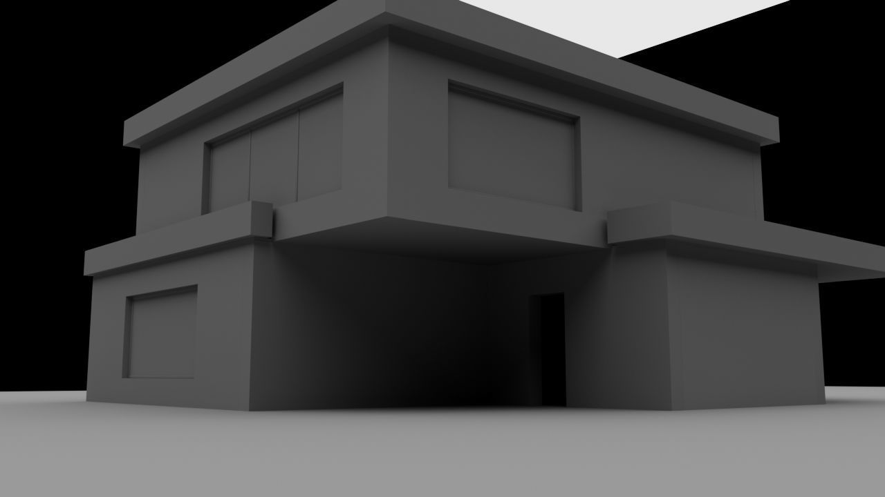 House model for future modeling yourself Low-poly 3D model_4
