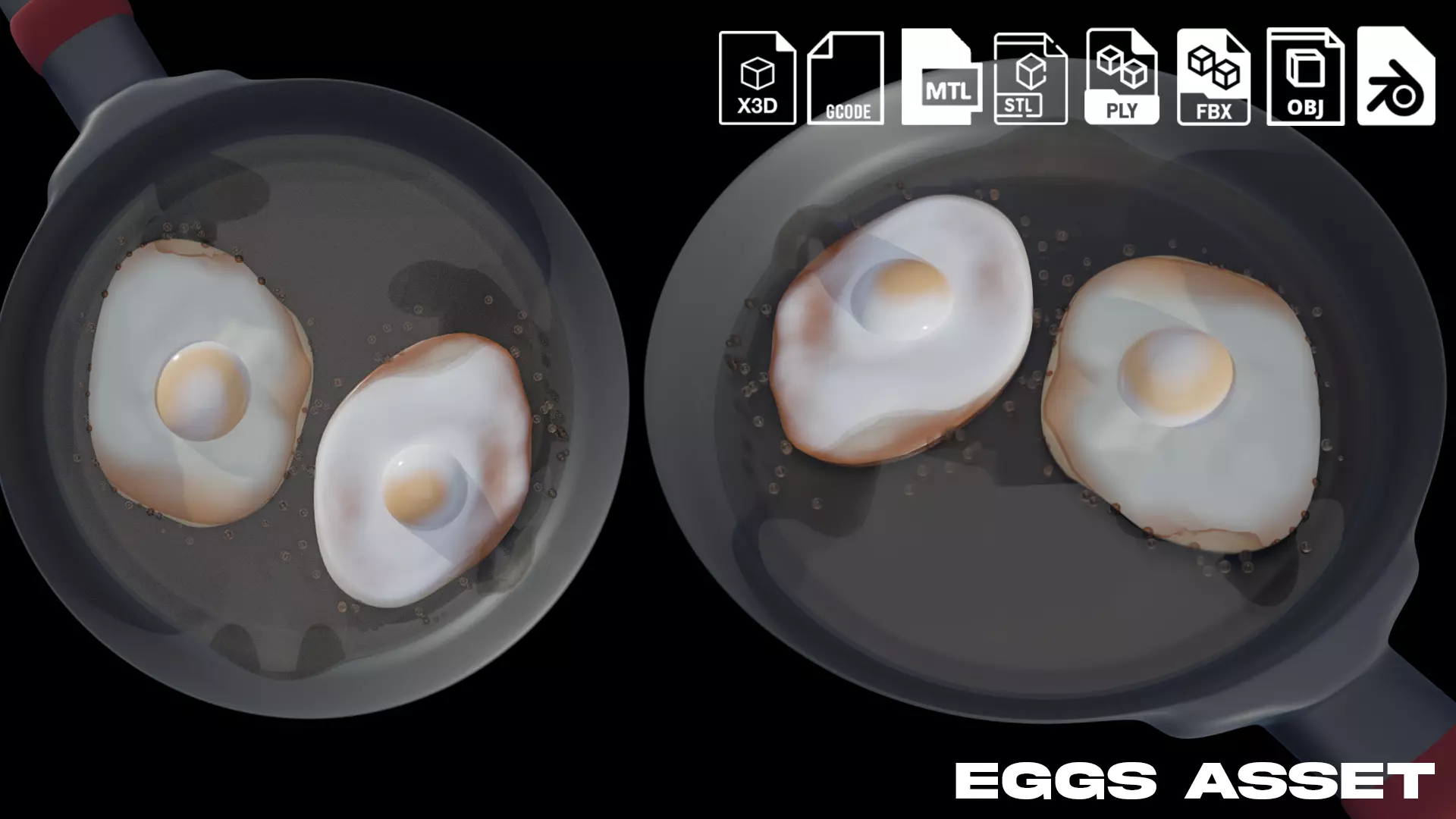 Eggs assets 3D model_0