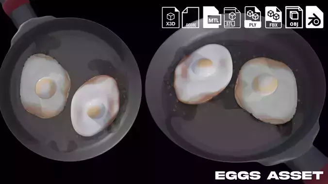 Eggs assets 3D model