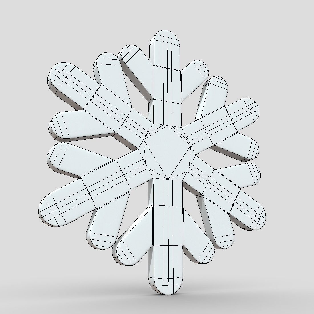 cc0 - Snowflake Free low-poly 3D model_12