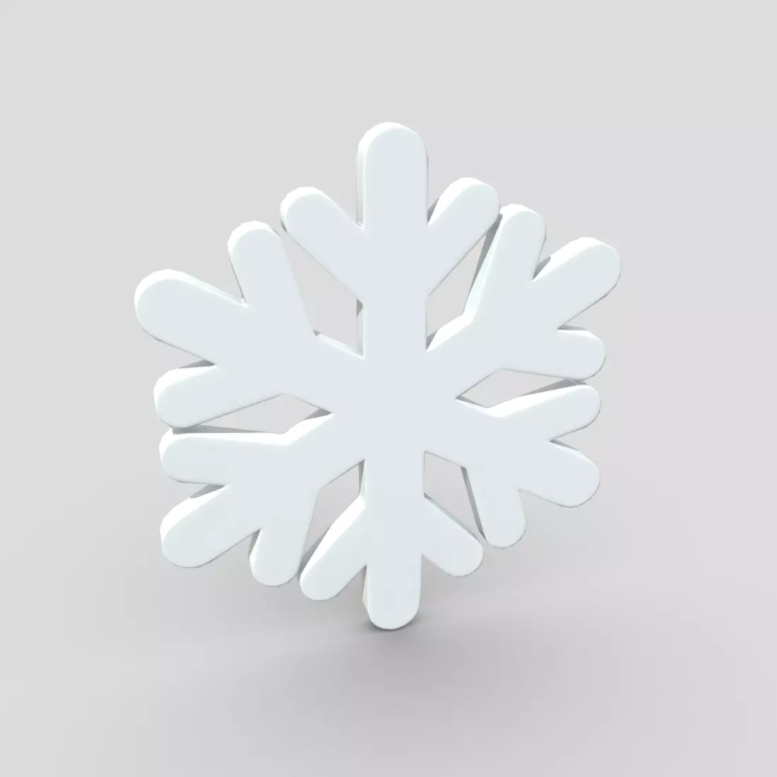 cc0 - Snowflake Free low-poly 3D model_0