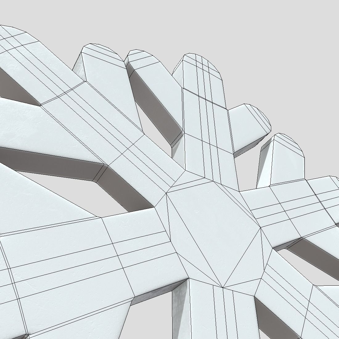 cc0 - Snowflake Free low-poly 3D model_14