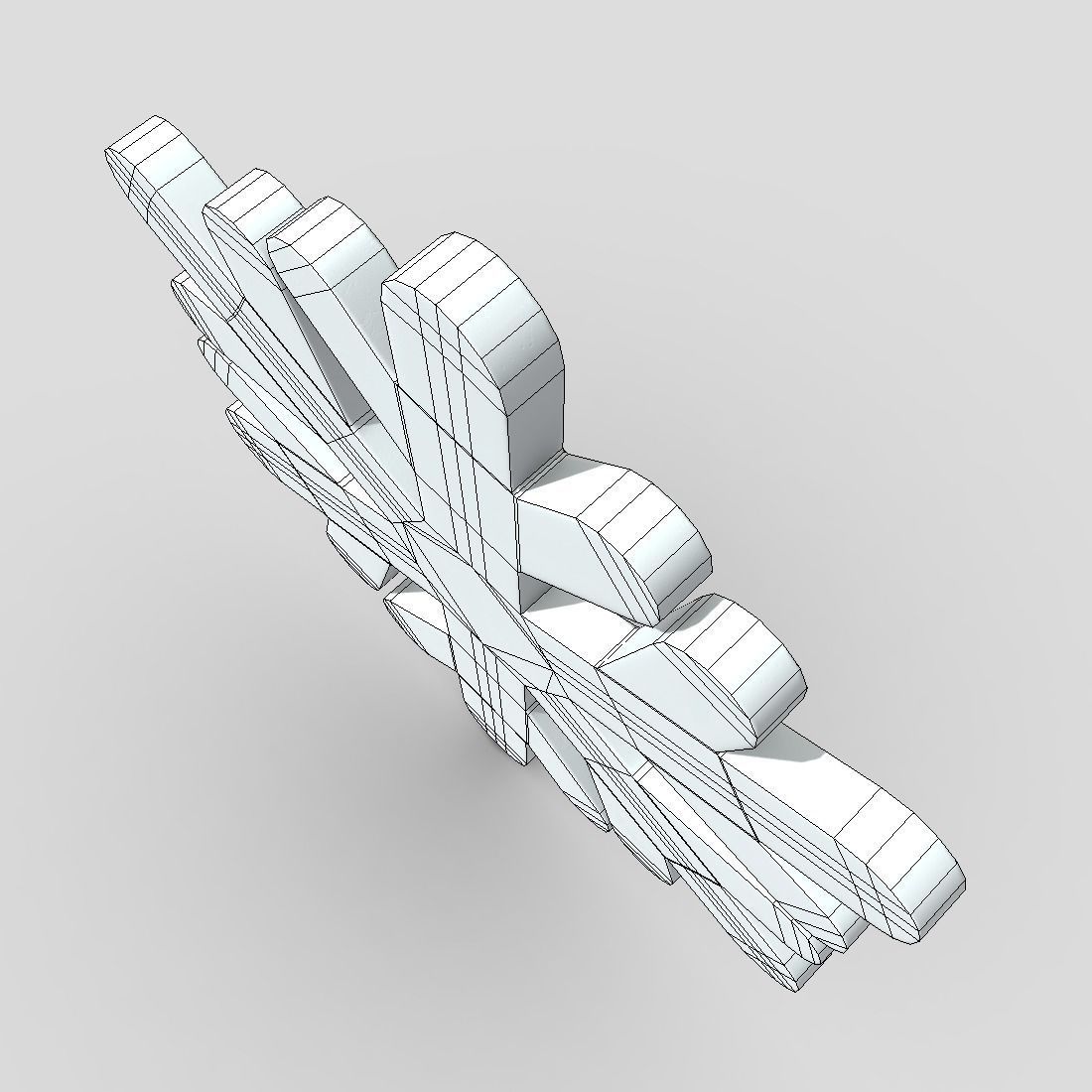 cc0 - Snowflake Free low-poly 3D model_8