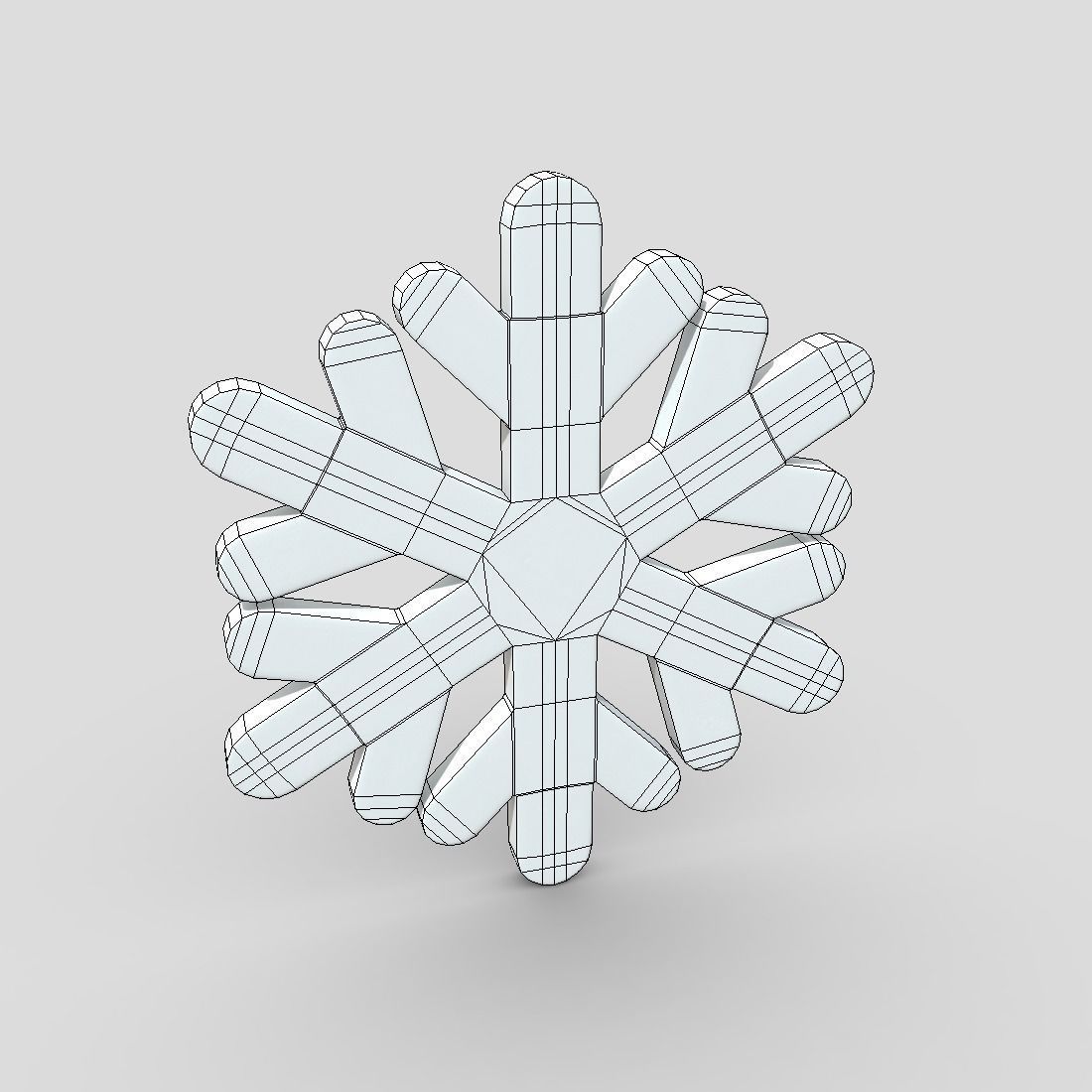 cc0 - Snowflake Free low-poly 3D model_2