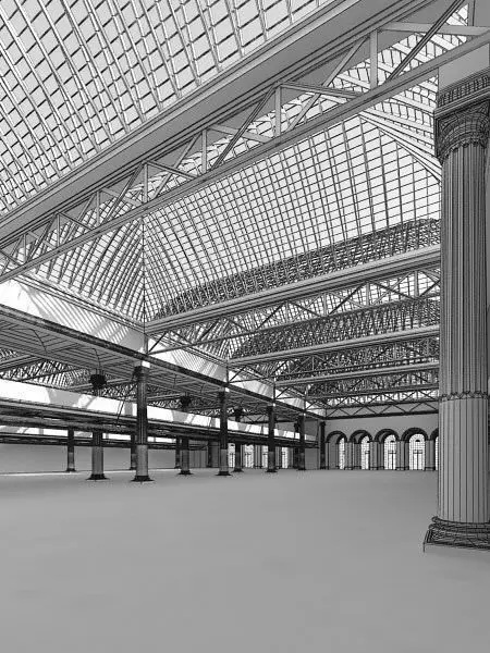 Empty Spacious Hall 3D model