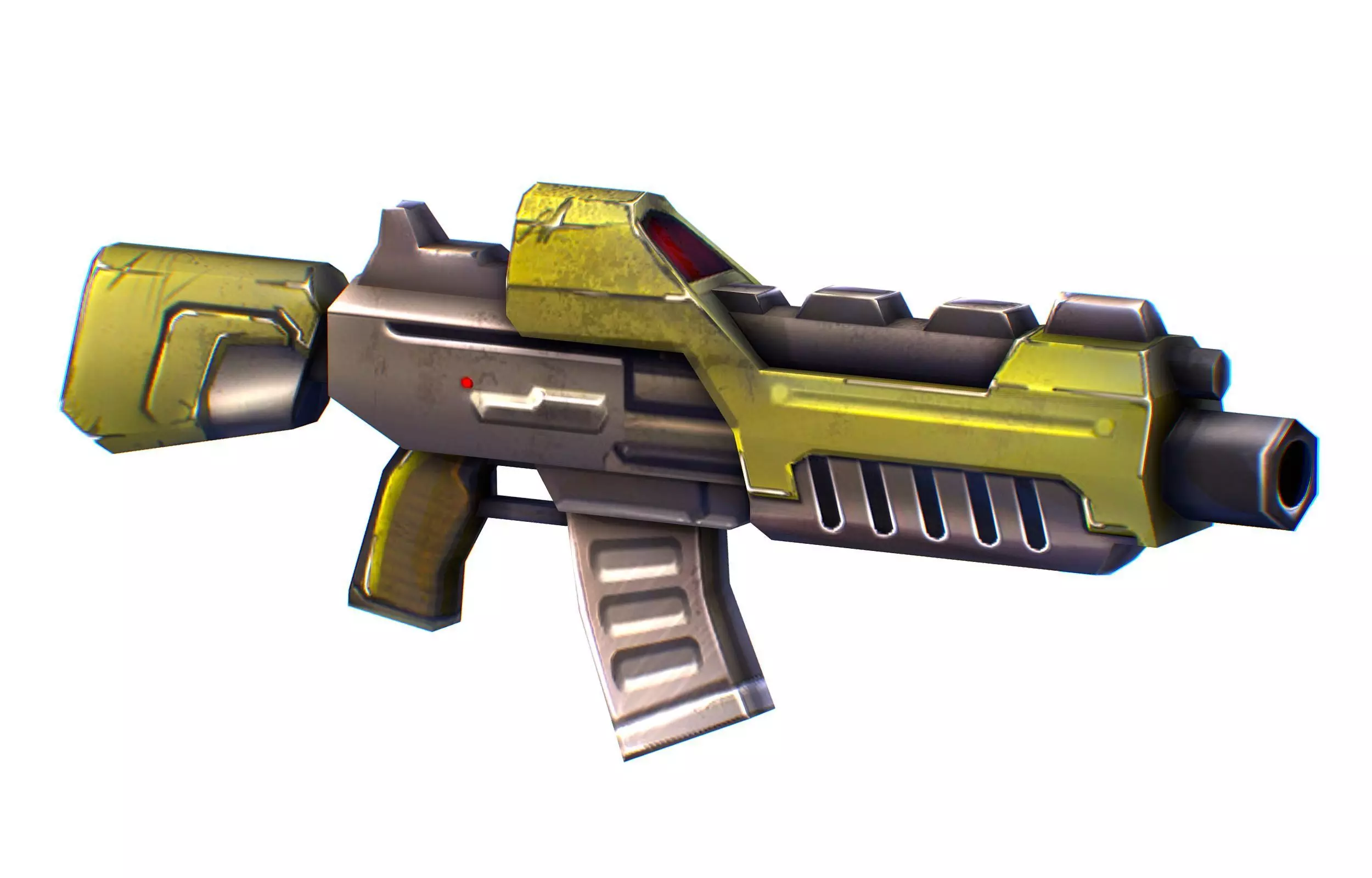 LowPoly Sci-Fi Cartoon Assault Rifle Future Low-poly 3D model_0