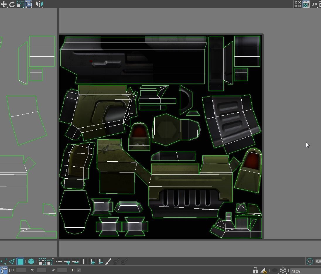 LowPoly Sci-Fi Cartoon Assault Rifle Future Low-poly 3D model_9