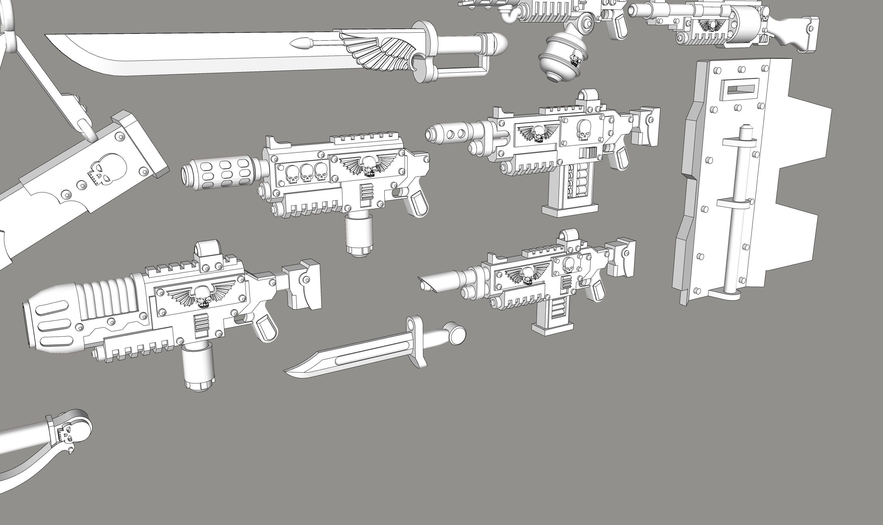 Far Future Imperialist weapons kit V2 3D print model_5