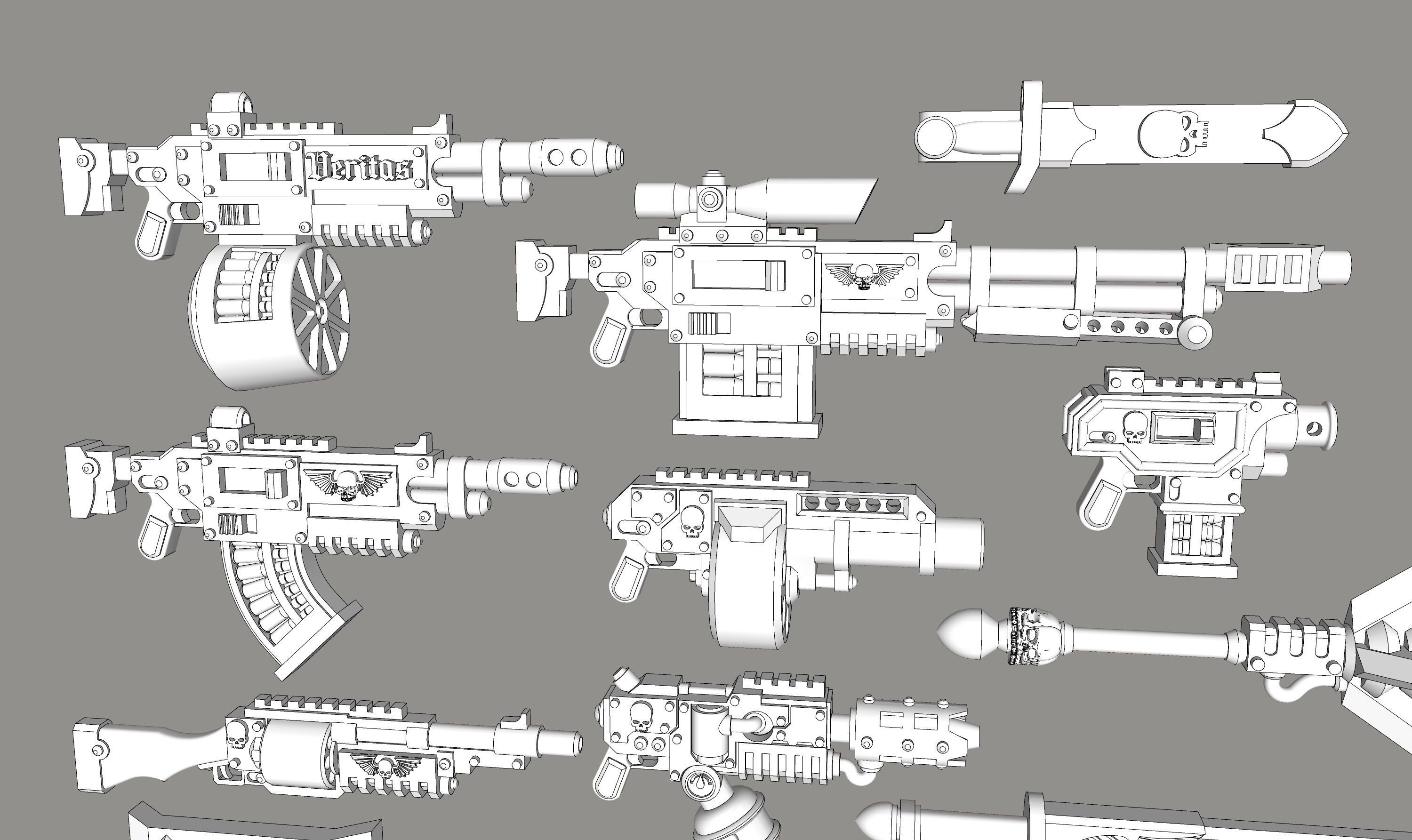 Far Future Imperialist weapons kit V2 3D print model_3