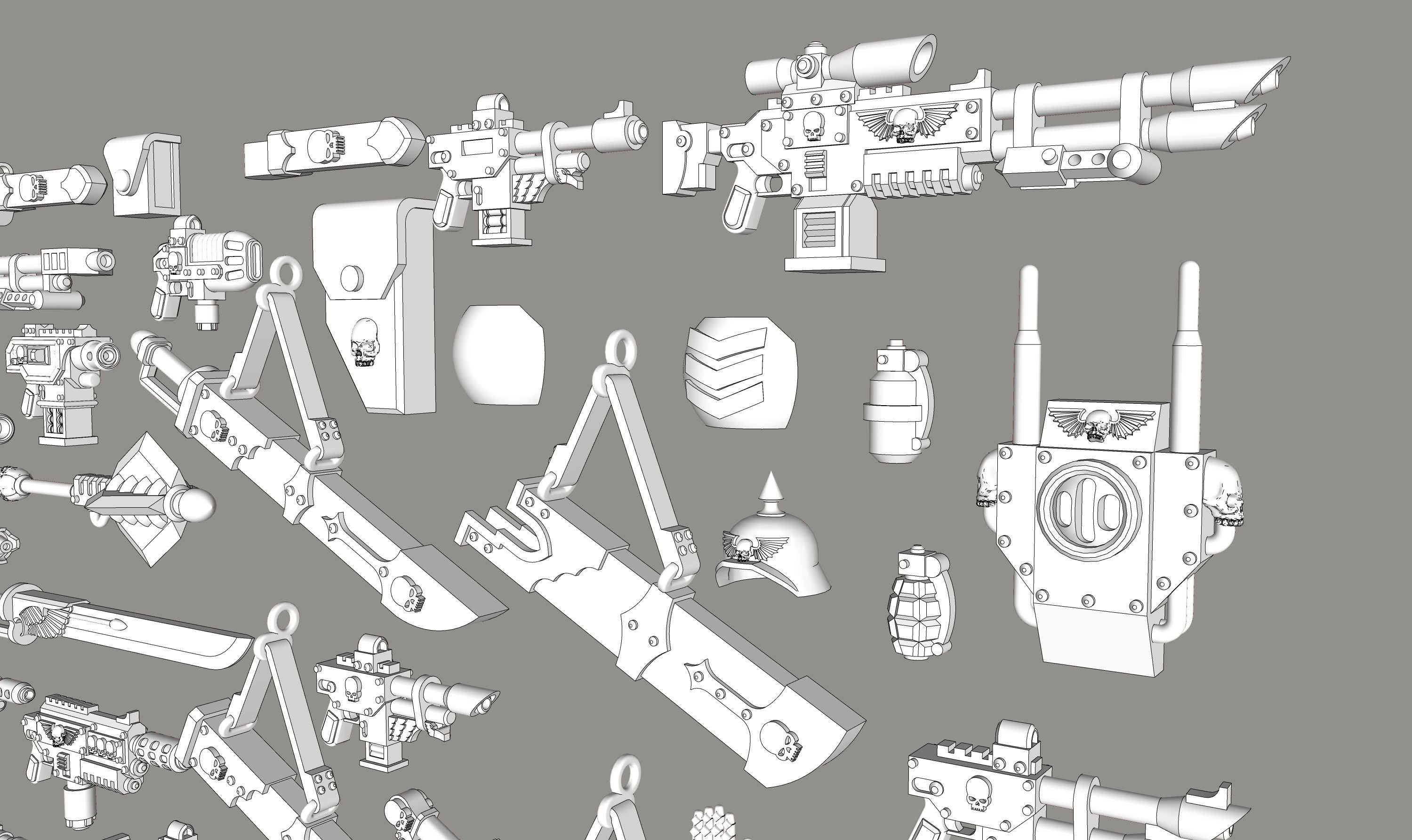 Far Future Imperialist weapons kit V2 3D print model_8