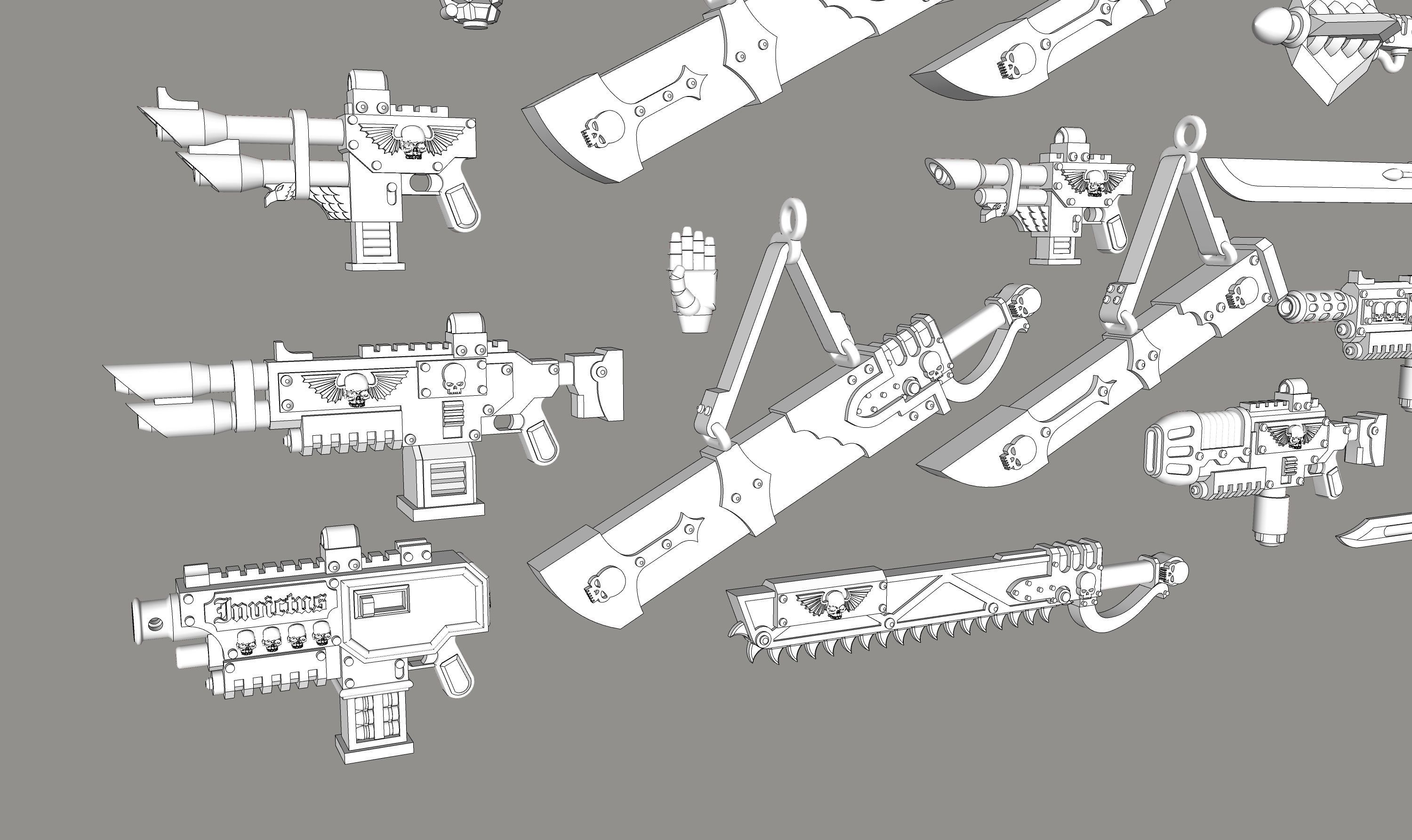 Far Future Imperialist weapons kit V2 3D print model_6