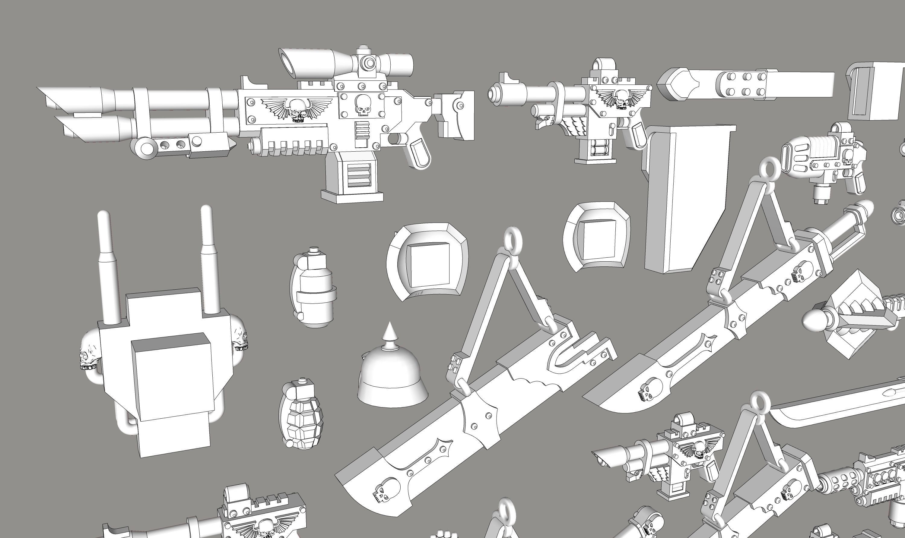 Far Future Imperialist weapons kit V2 3D print model_9