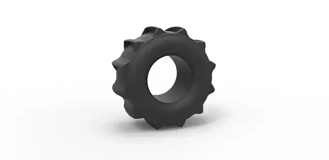 Dirt dragster rear tire 3 Scale 1 to 25