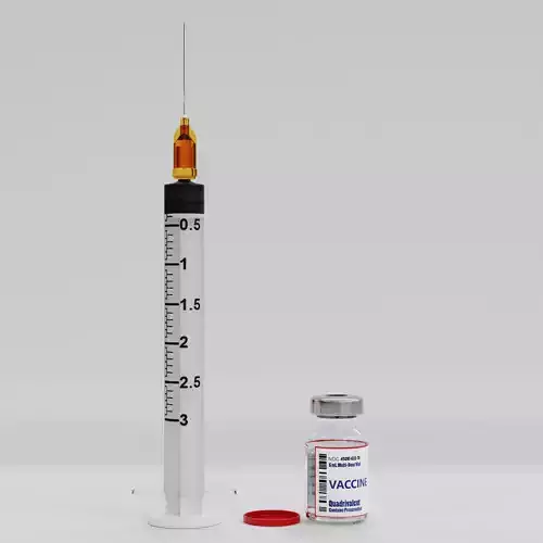 3D Syringe and ampoule 3D model