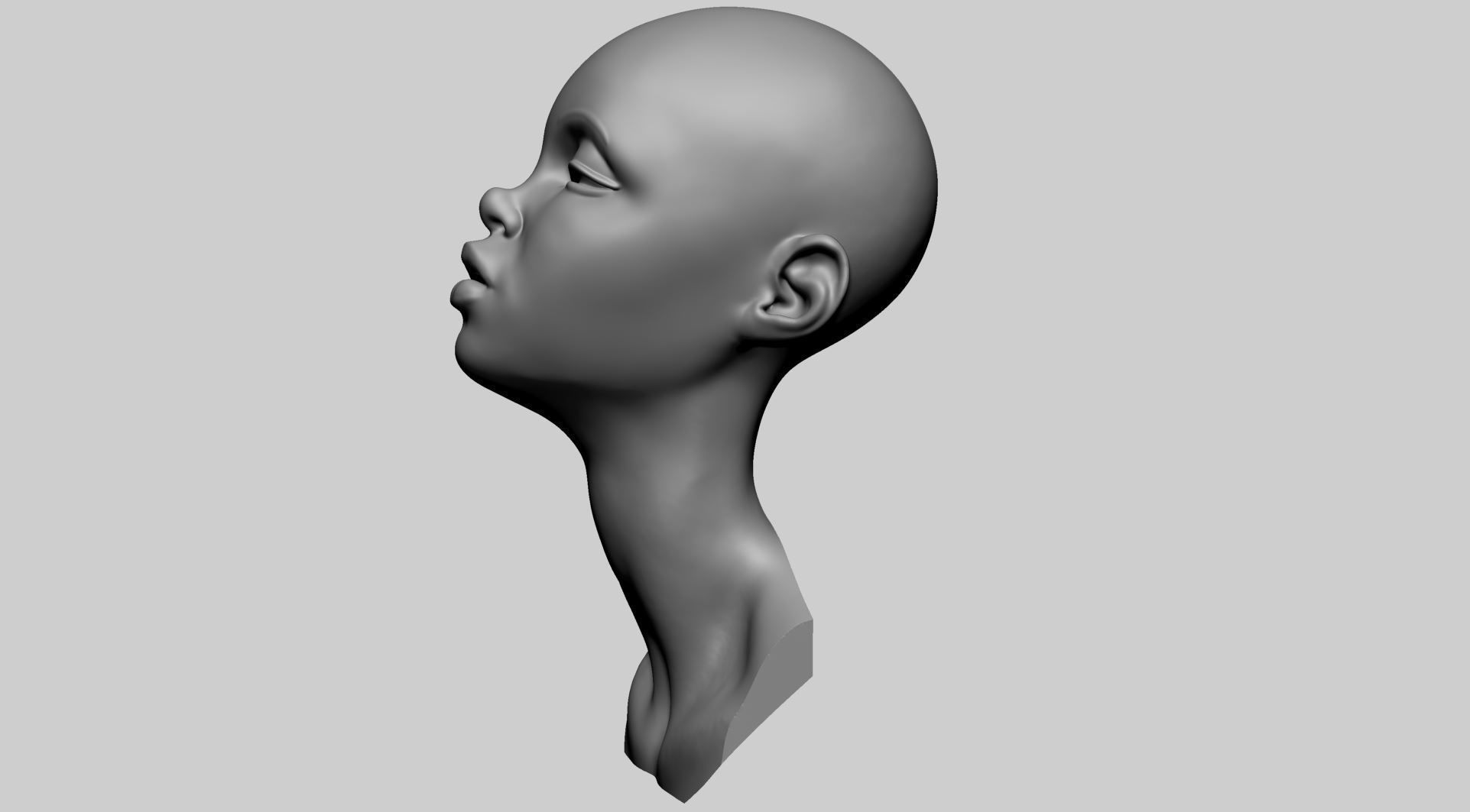 Stylized Head Printable 3D print model_5