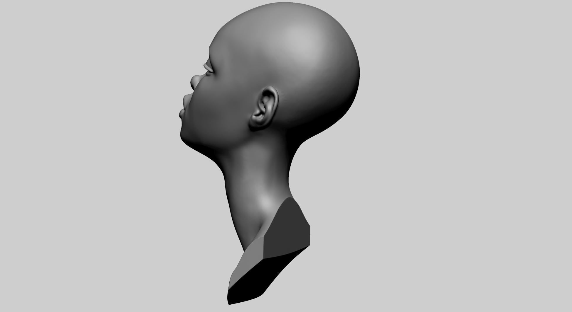 Stylized Head Printable 3D print model_4