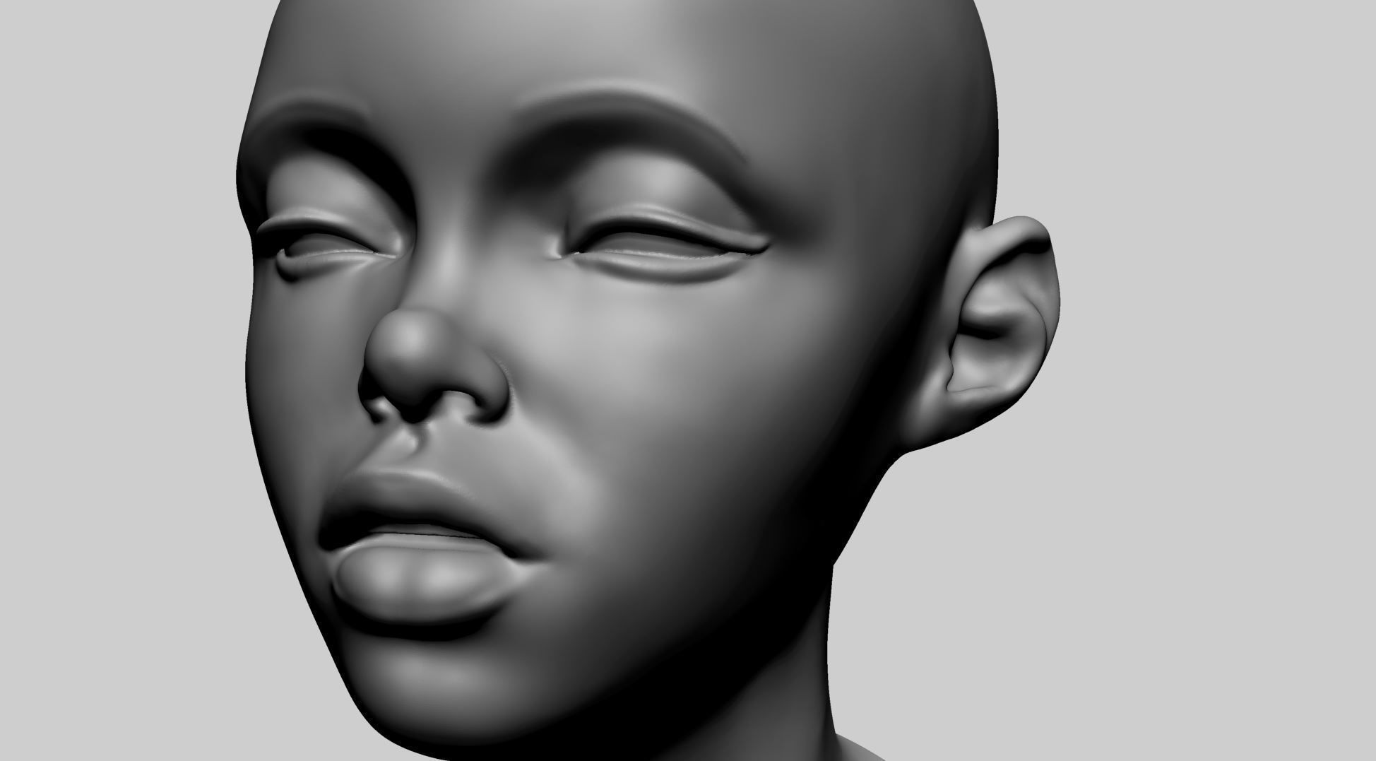 Stylized Head Printable 3D print model_10