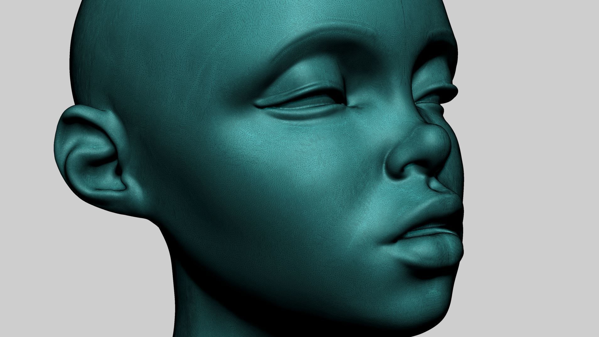 Stylized Head Printable 3D print model_11