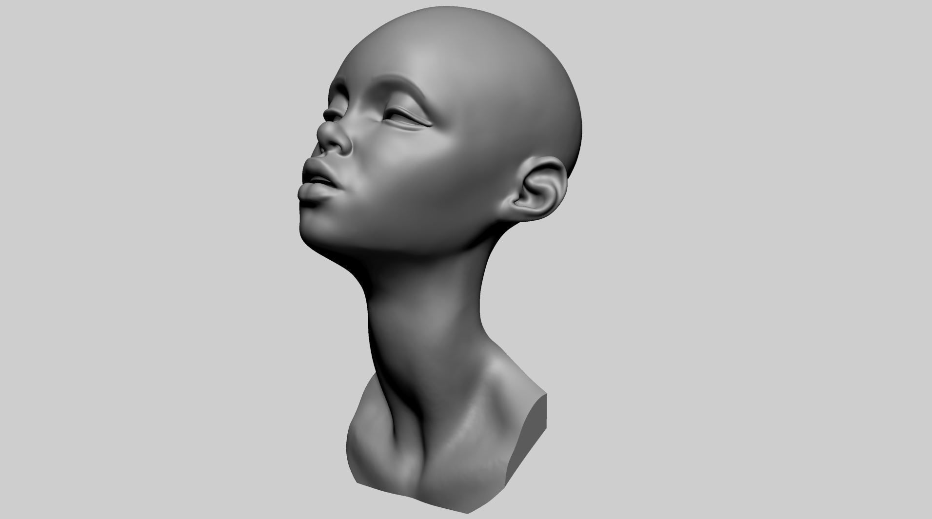 Stylized Head Printable 3D print model_6