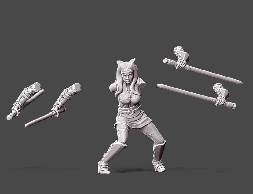 Ahsoka II- Fan art - 35mm scale 3D print model_9