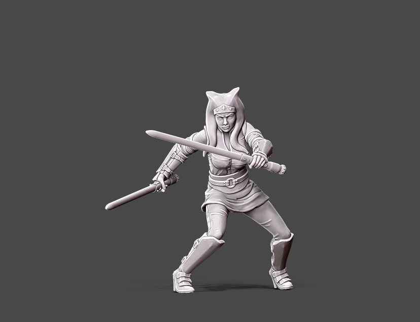 Ahsoka II- Fan art - 35mm scale 3D print model_7