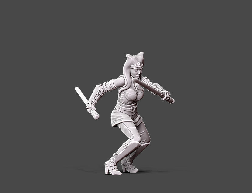 Ahsoka II- Fan art - 35mm scale 3D print model_4