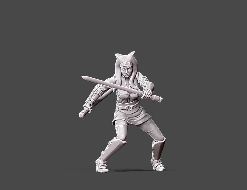Ahsoka II- Fan art - 35mm scale 3D print model_5