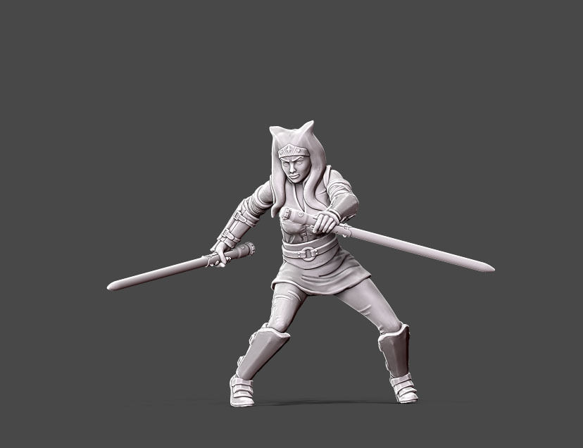 Ahsoka II- Fan art - 35mm scale 3D print model_6